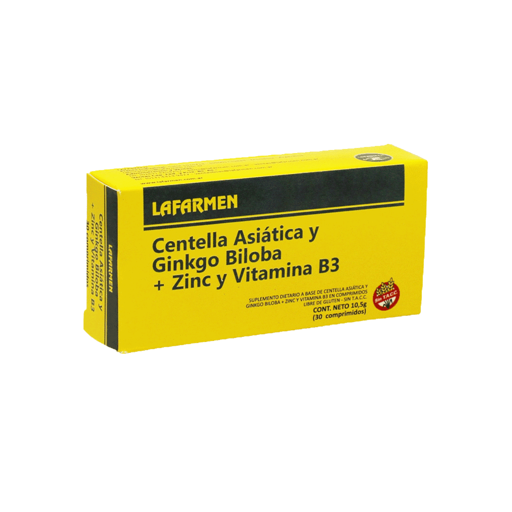 Lafarmen Centella Asiat Ginkgo Zinc V.B3 Comprimidos