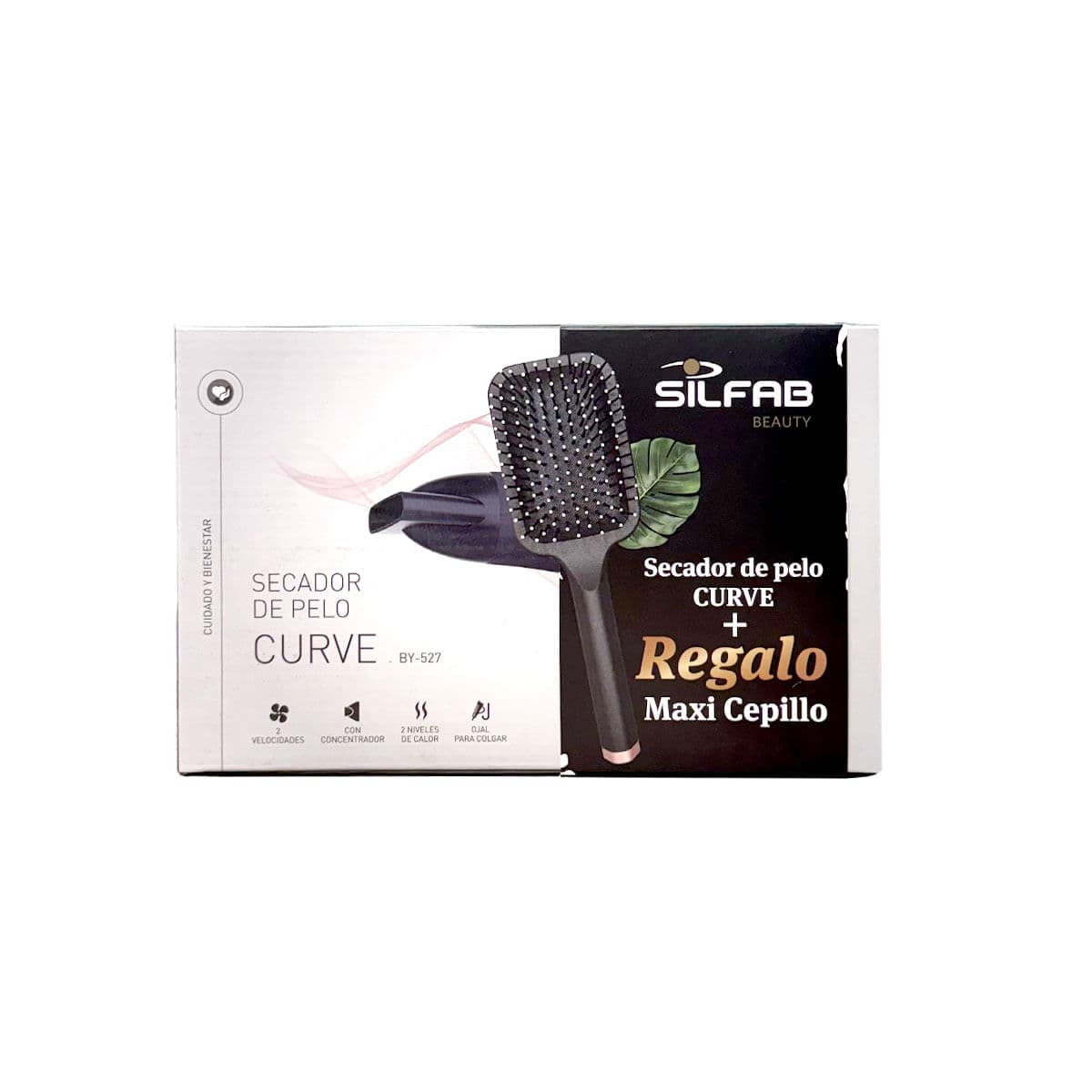 Silfab Secador Pelo Ion By-527 Curve+Cepillo(Promo Beaty)