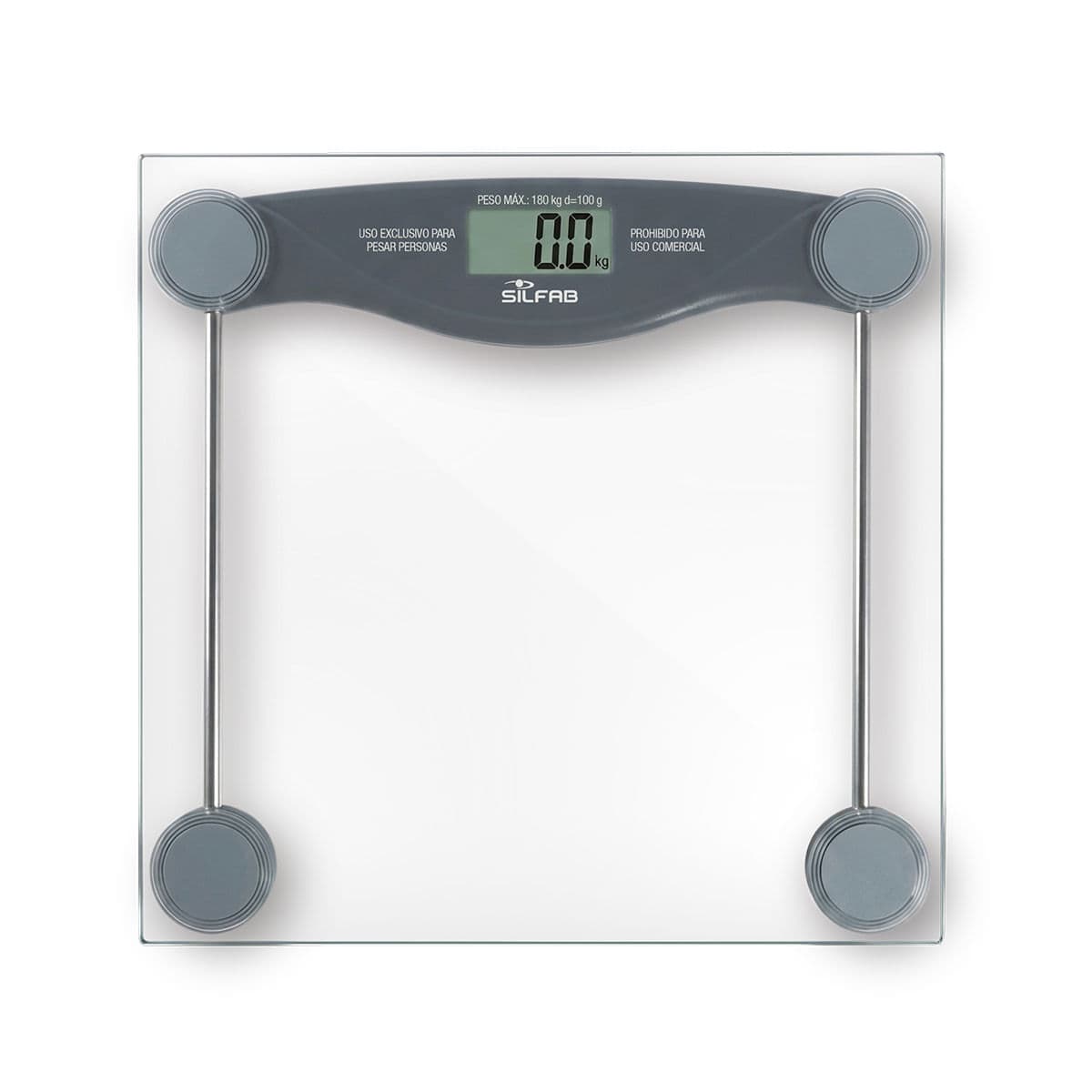Balanza Personal Digital Vidrio Templado Transparente Ultra Silfab Bd-P200