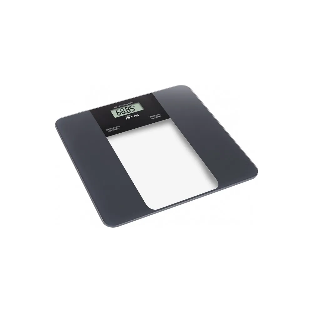 Balanza Personal Digital Vidrio Templado Black Ultra Prex Silfab Bd-P202