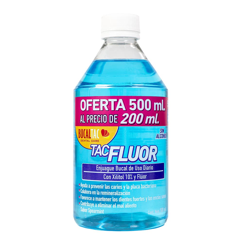 Bucal-Tac Fluor Enj Bucal X500 ML al Prec de 200 ML