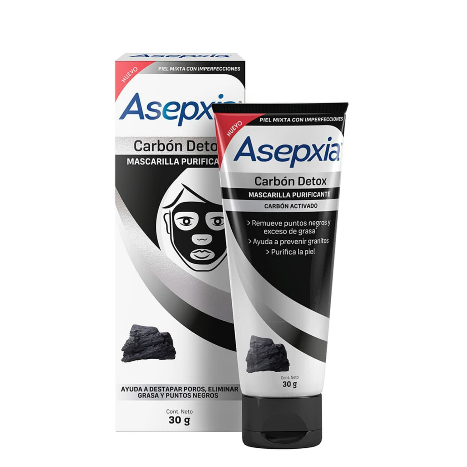 Asepxia Carbon Detox Máscara Purificante