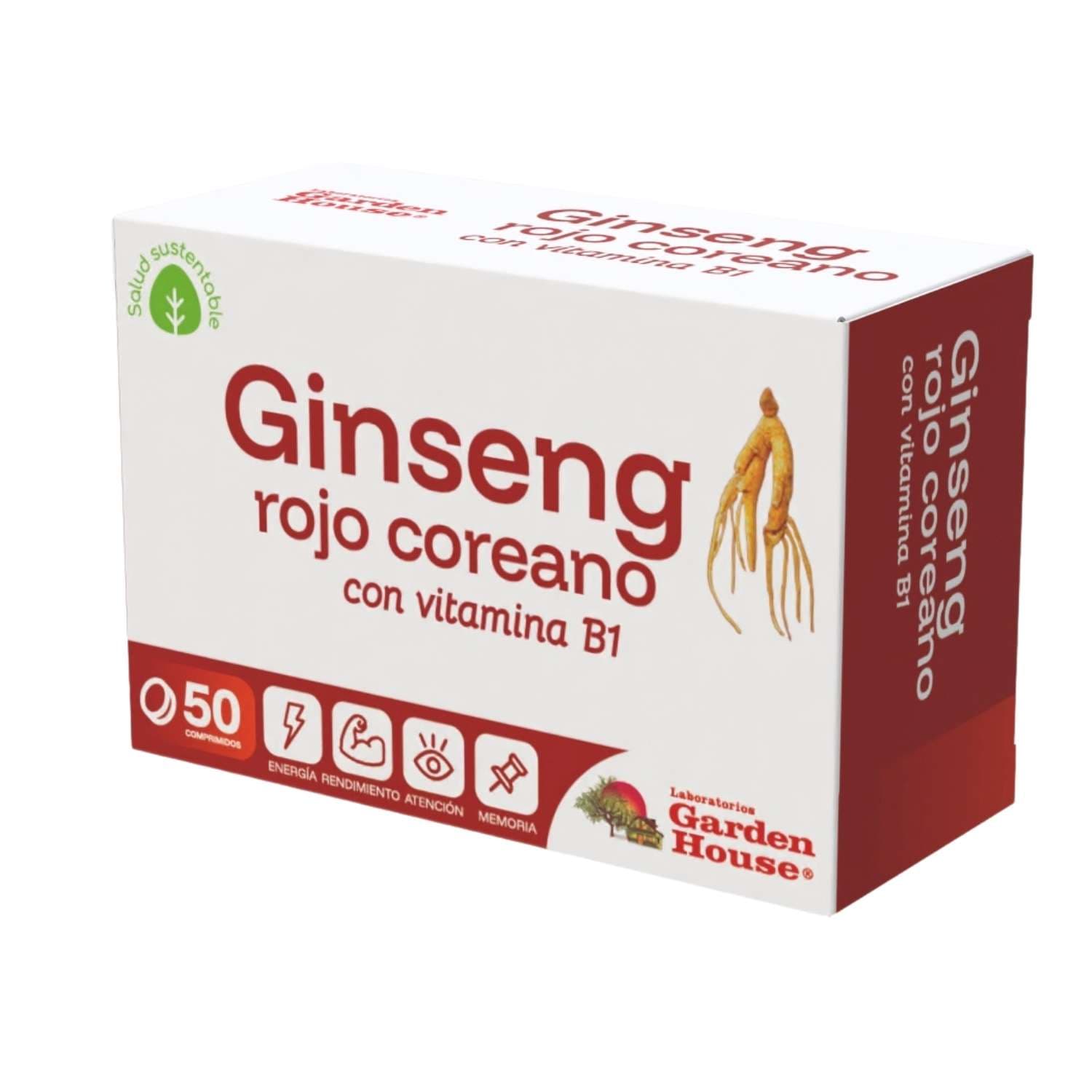 Ginseng Rojo Coreano Garden Hause Comprimidos