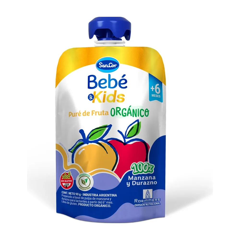 Sancor Bebe Organico Manzana y Durazno