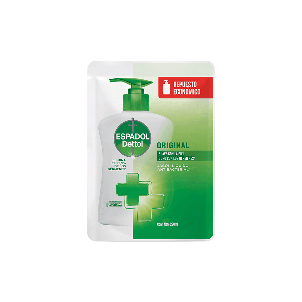 Espadol Dettol Jabón Líquido Original Rto
