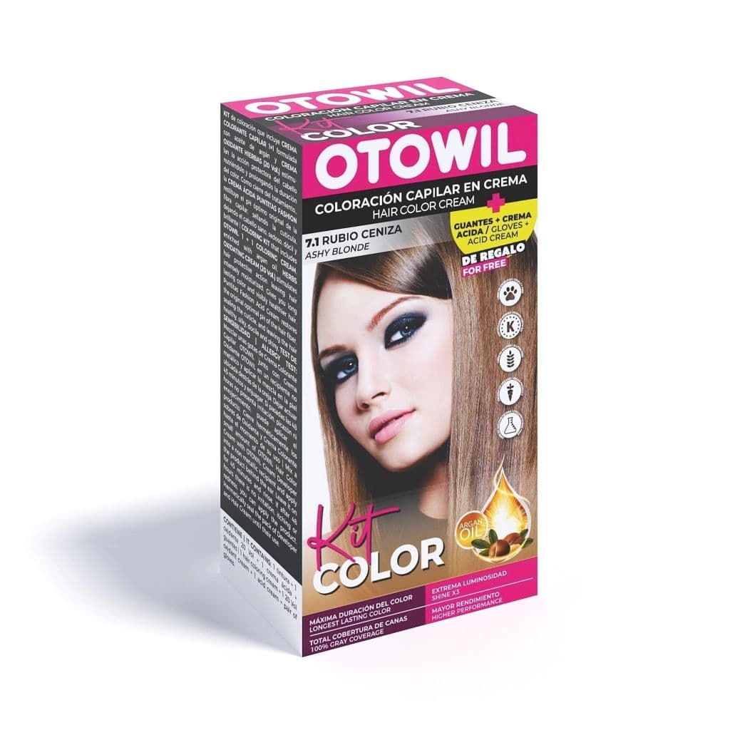 Otowil Kit Simple Tintura 7.1 Rubio Ceniza