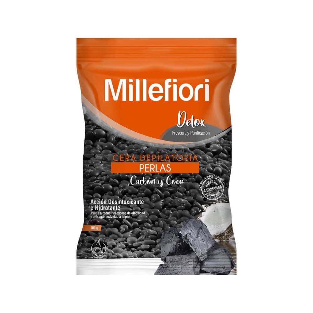 Millefiori Cera Dep en Perlas Carbon Detox
