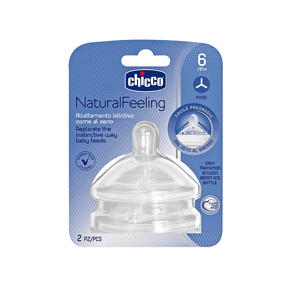 Chicco Tetina Nat.Feel 6M+ Flujo Pappa