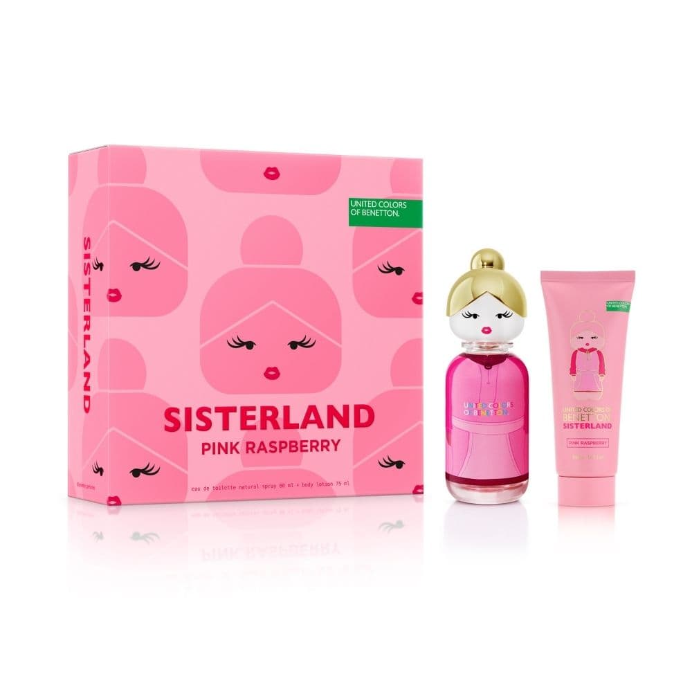 Benetton U.C. Sisterland Pink Raspberry EDT X80 Ml+Body X 75(Estuche)